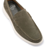 John White Mens Ethan Green Plain Calf Suede Loafer